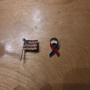 American Flag and Ribbon Pins